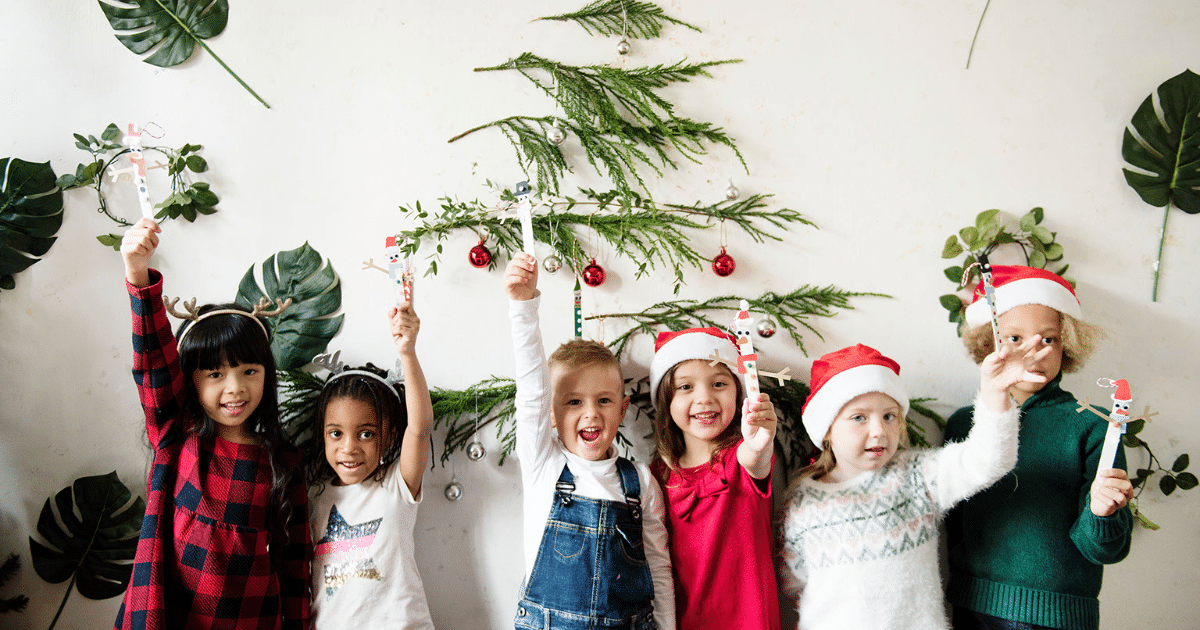 Kids celebrating the holidays