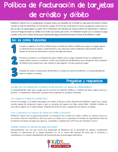 Política de Facturación de Tarjetas de Crédito y Débito