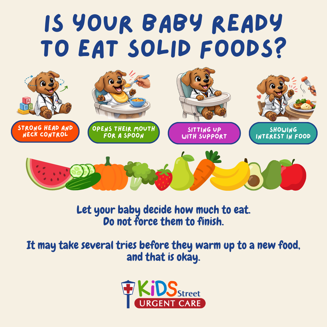 Is Your Baby Ready for Solid Foods Infographic by KidsStreet Urgent Care