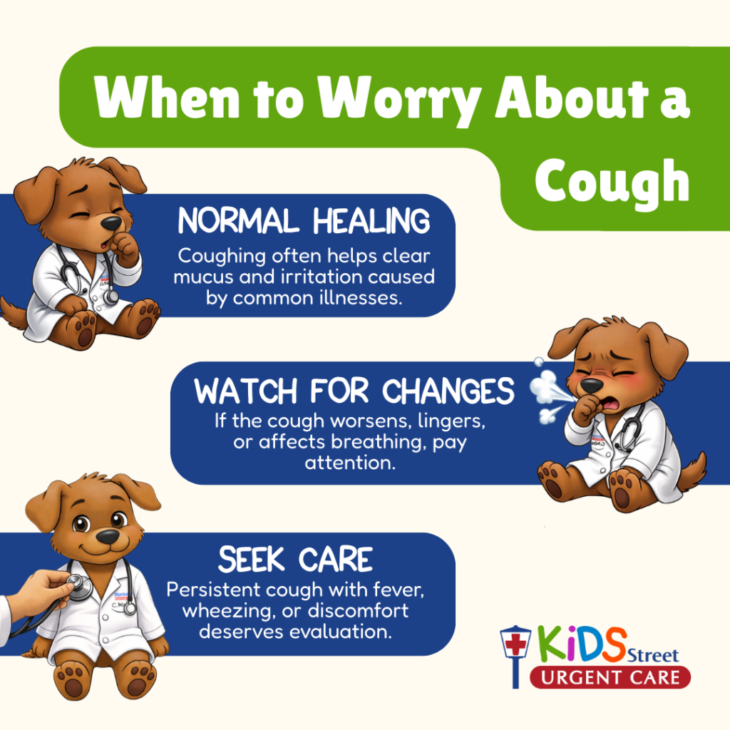 When to worry about a cough in babies and children infographic